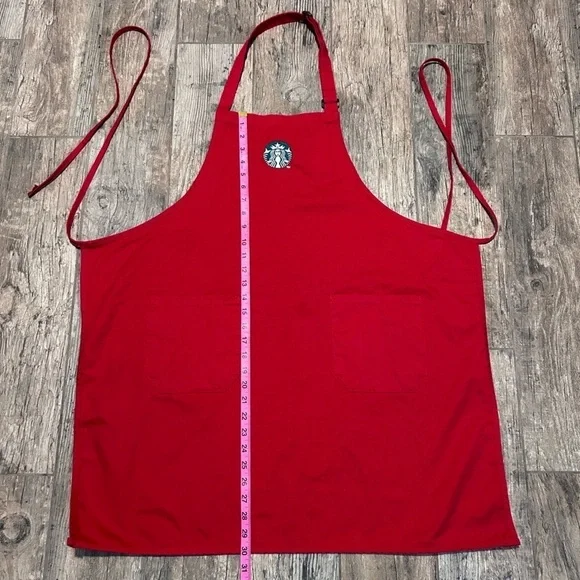 Adult unisex red Starbucks Holiday apron - Picture 5 of 5